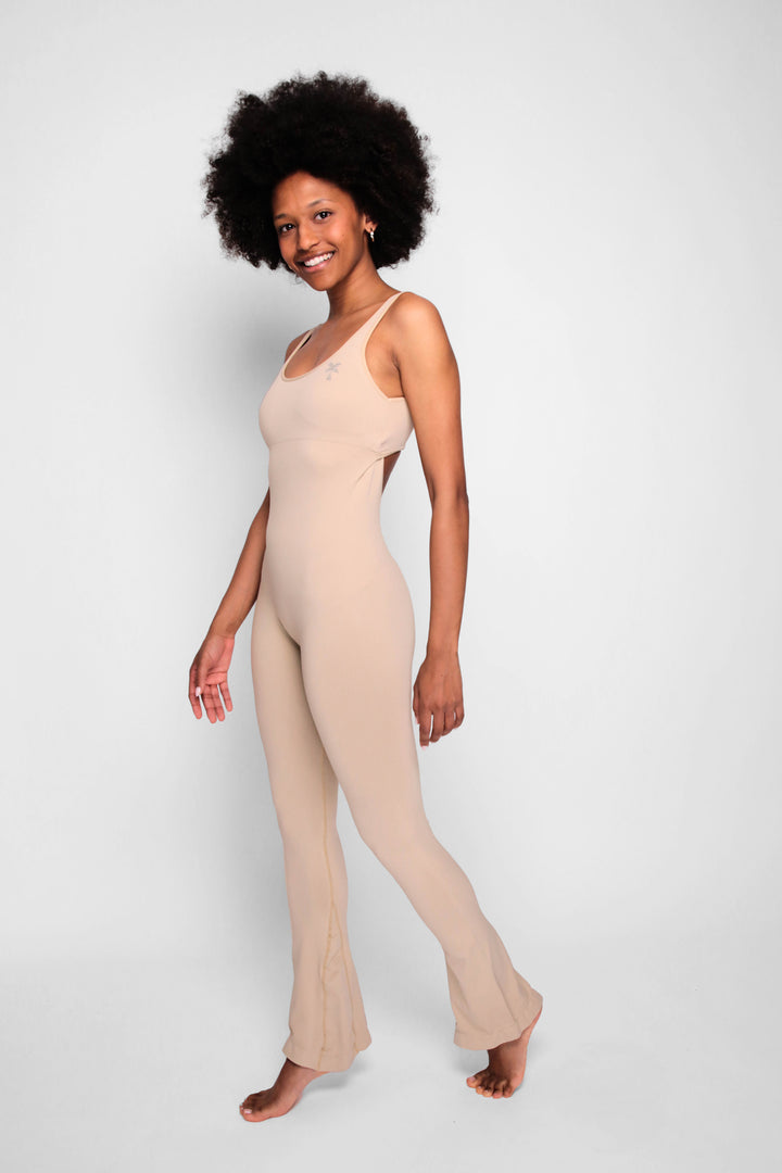 Leila long flared jumpsuit