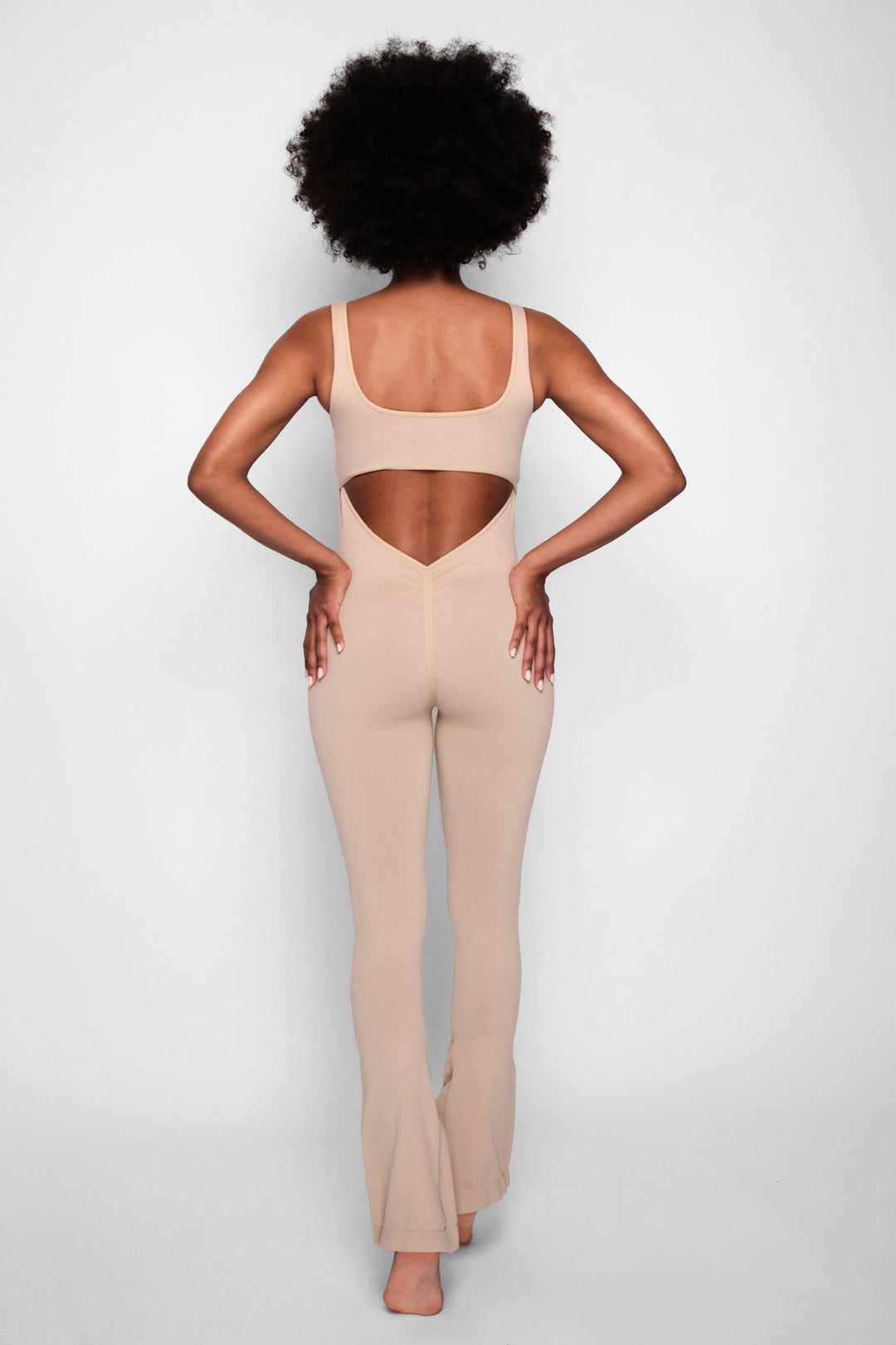 Leila long flared jumpsuit