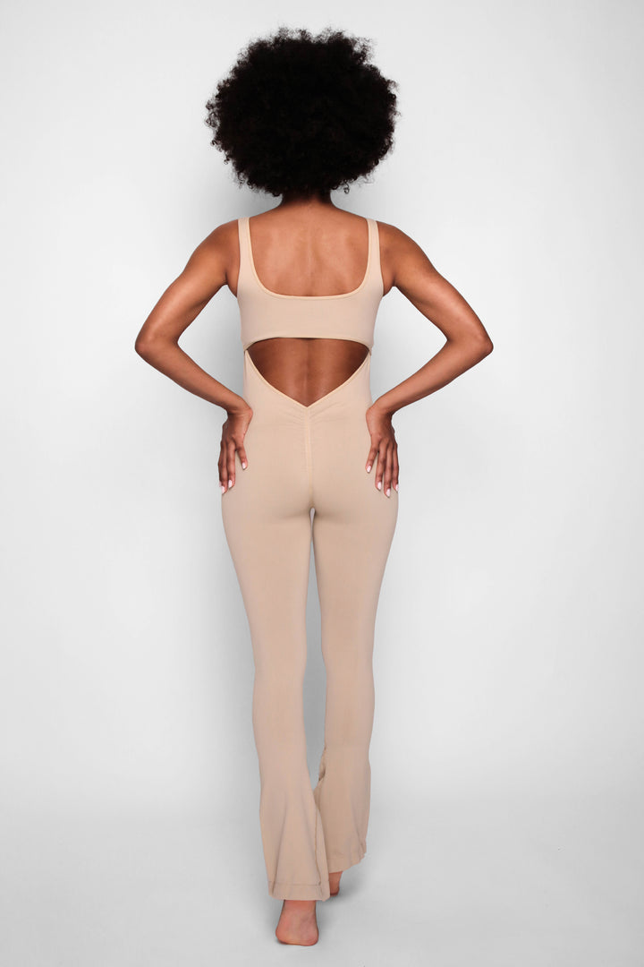 Leila long flared jumpsuit