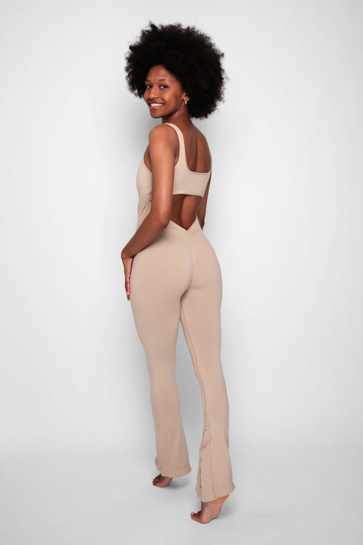 Leila long flared jumpsuit