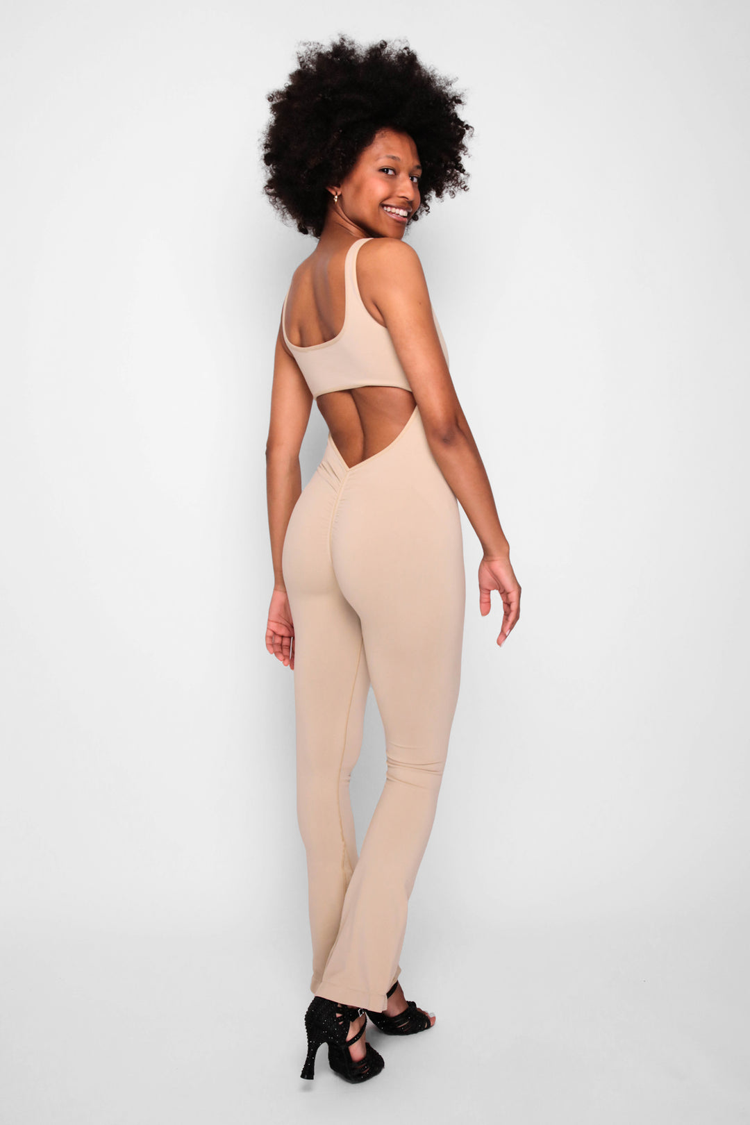 Leila long flared jumpsuit