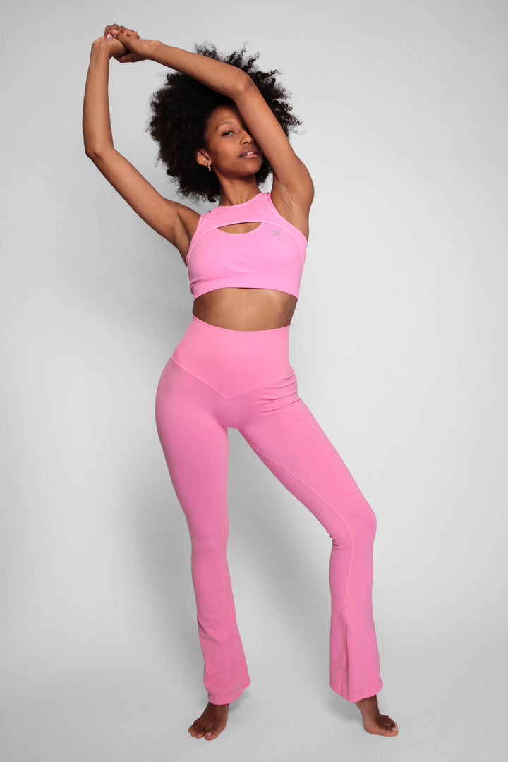 Glow Up High Waist Push Up Flare Long Leggings