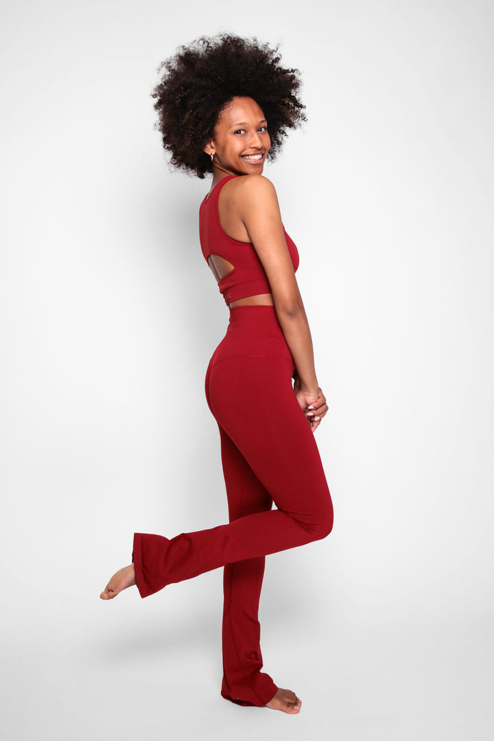Glow Up High Waist Push Up Flare Long Leggings
