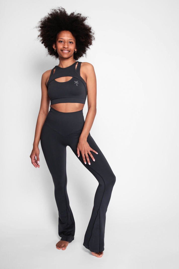 Glow Up High Waist Push Up Flare Long Leggings