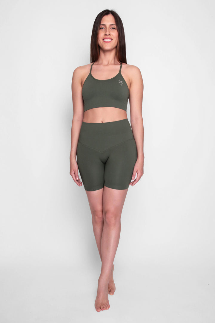 Leggings corti a vita alta push up Glow Up