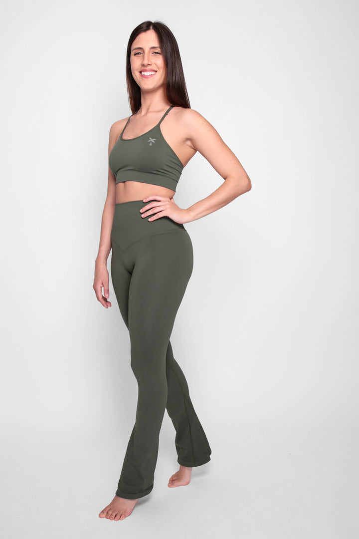 Glow Up High Waist Push Up Flare Long Leggings