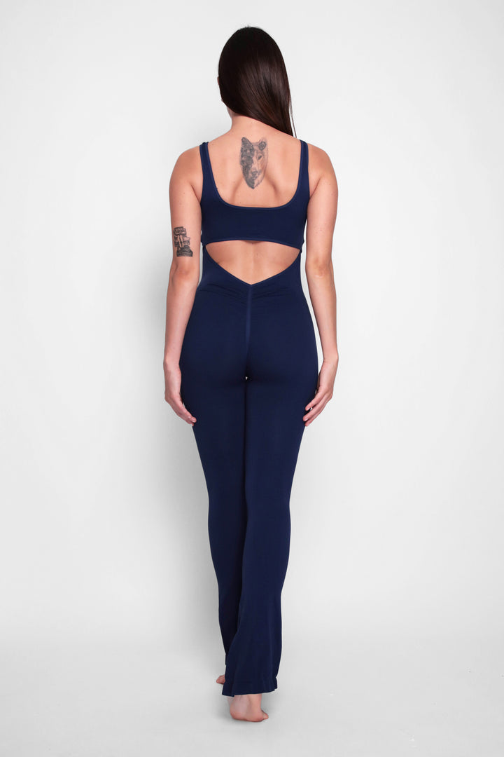 Leila long flared jumpsuit