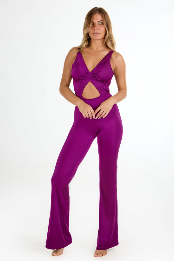 Tuta Elegante Cut Out e Retro Scoperto